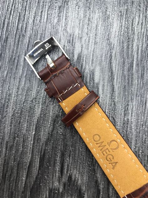 genuine omega watch straps|authentic leather omega watch strap.